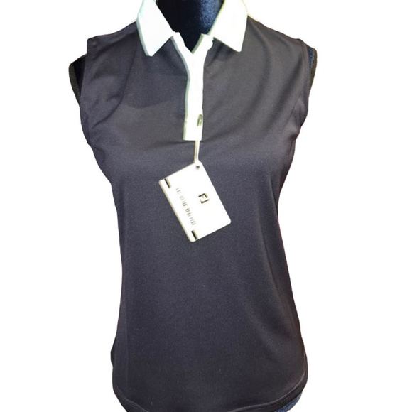 FJ Tops - FJ Women's Sleeveless Polo Shirt in Navy - New with Tags size small